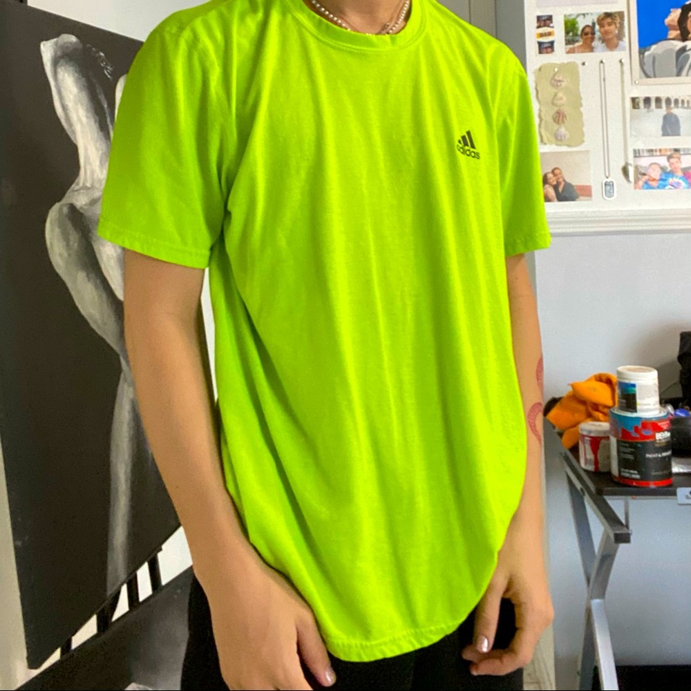 neon green shirt